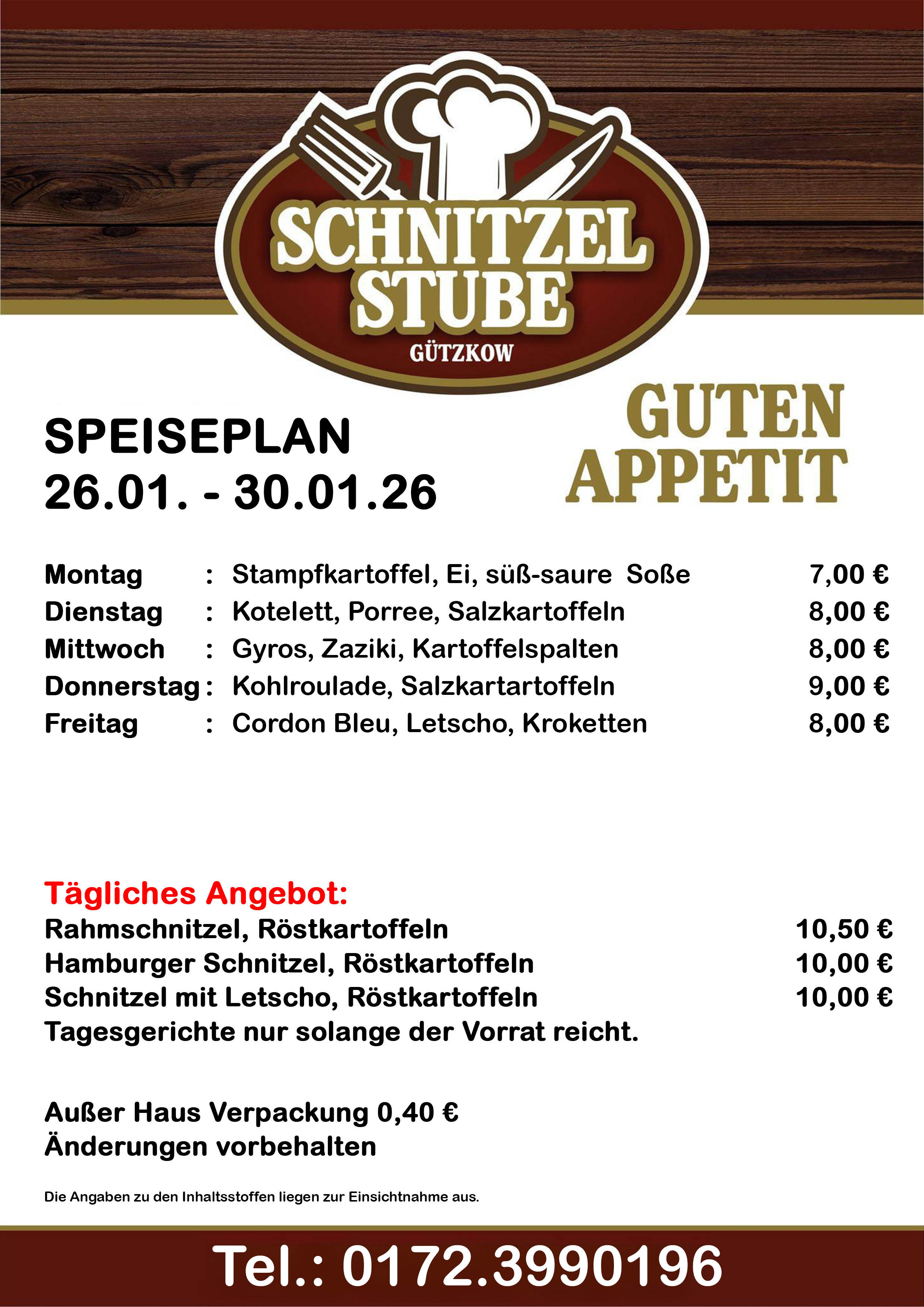 Speiseplan KW05 26.01